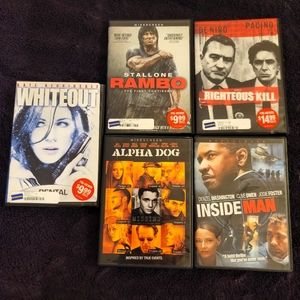 5movies Whiteout(R)Rambo(R)Righteous (R)Alpha(R)InsideMan(R)
